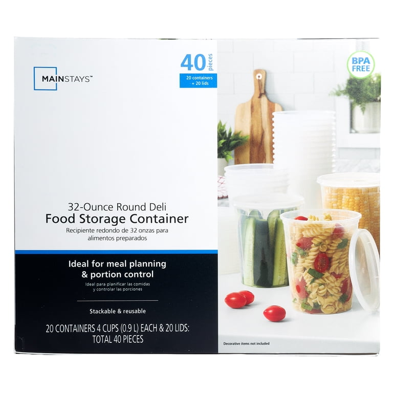 Clear Plastic Deli Containers with Lids, 32 oz, 40 Piece photo 8