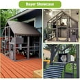 thumbnail image 2 of BUTINGLALE Catio Outdoor Cat Enclosures Wooden Cat House with Rest Houses, Platforms, Bridge, and Waterproof UV Cover - 55" D, 2 of 6
