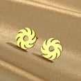 thumbnail image 2 of Handsome modified blade wheel personality small stud earrings for men, 2 of 4