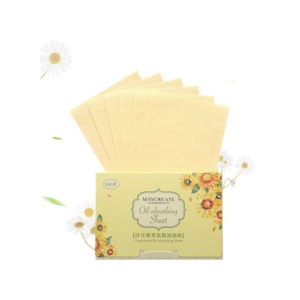 100pcs Pack Facial Oil Blotting Papers Oil Absorbing Sheets Face Cleanser Acne Treatment Walmart Com Walmart Com