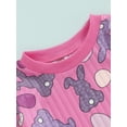 thumbnail image 6 of FEORJGP Infant Baby Girls Easter Clothes 3M 6M 12M 18M Newborn Long Sleeve Romper Crew Neck Jumpsuit Rabbit Eggs Print Bodysuit Loose Casual Cute Outfit Spring Fall, 6 of 8