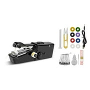 GUYUTING Black Sewing Machine Portable Metal & Plastic Dual Speed Fabrics up to 1.8mm Complete Kit Thread Pins Scissors USB
