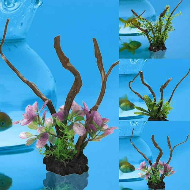 PENGXIANG PENGXIANG Fake Water Plants Safe Accessories Resin Simulation Driftwood Tree Root for Landscaping