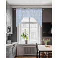 thumbnail image 3 of Blue Branches Swag Valances for Windows, Small Curtains Drapes, Vintage Art Farmhouse Kitchen Window Curtains Over Sink Rod Pocket Window Treatment Valance for Bedroom/Bathroom 56"x36", 3 of 5