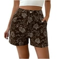 thumbnail image 2 of Rezuofi 2 Pcs Women's Floral Jacquard Shorts High Waisted Boho Summer Shorts with Pocket, 2 of 7