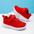 thumbnail image 5 of Kids Running Shoes Girls Solid Color Mesh Sneakers Soft Sole Orthopedic Walking Shoes Lightweight Hook and Loop Tennis Shoes Red 11.5 Little Kid, 5 of 7