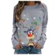 thumbnail image 2 of ICHUANYI Liquidación Navidad Moda Mujer Casual Manga Larga Impreso Señoras Sudadera Tops ICHUANYI WER2023082203311, 2 of 4
