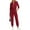 Burgundy, variant on PRETTYGARDEN Long Sleeve Jumpsuits for Women Casual Fall Fashion Zip Up Pant Rompers One Piece Sweatsuits Travel Outfits