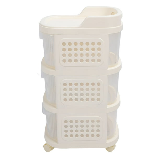 Carro Para Cambiar Pañales Para Bebés, Carrito De Almacenamiento Versátil De Plástico PP Para Recién Nacidos, Tipo Cajón, Organizador Impermeable, 3 Capas, Giratorio 360,