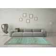 thumbnail image 3 of Ahgly Company Indoor Rectangle Oriental Light Blue Traditional Area Rugs, 7' x 10', 3 of 4