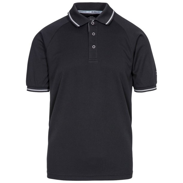 Trespass - Polo Bonnington para Hombre (Negro/Platino)