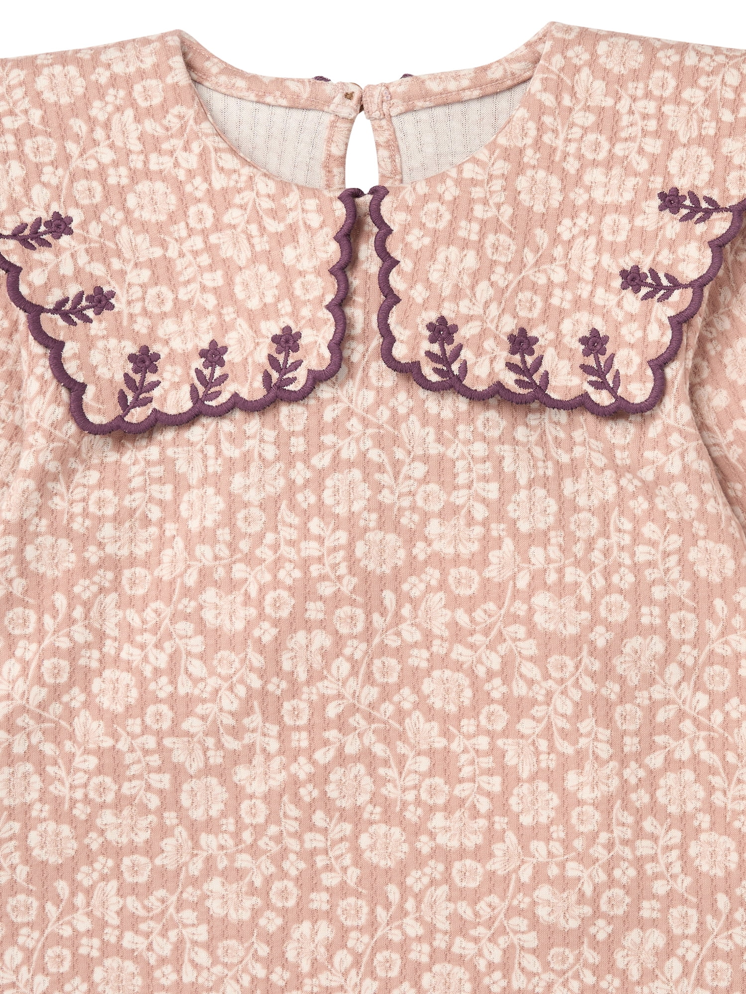 Modern Moments by Gerber Toddler Girl Square Collar Top and Pant Set, Sizes 12 Months - 5T