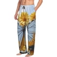 thumbnail image 6 of Kdxio Vibrant Butterfly And Sunflowers Print Men's Sleep Pajama Pant Lounge Pants with Pockets-Small, 6 of 6