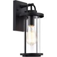 thumbnail image 1 of CHLOE Landry Transitional 1 Light Textured Black Outdoor Wall Sconce 13" Height, 1 of 1