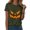 AG, variant on Women Jack O Lantern Pumpkin Face Tshirt Halloween Classic Carved Pumpkin Graphic Short Sleeve Burgundy Red Tee Spooky Season Party Tops for Women Grey for Size S