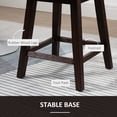 thumbnail image 5 of Homiyad Set of 2 Swivel Counter Height Bar Stools with Footrest, Dark Gray, 5 of 8