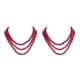 thumbnail image 2 of sweethay Collar de perlas, joyería estética ajustable, accesorios personalizados para mujer, decoraciones de boda, collares en capas para Rojo 2Conjunto, 2 of 6