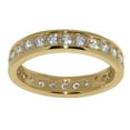 thumbnail image 5 of Dimaya Fine Jewelry 14K Yellow Gold Pave and Channel Set Cubic Zirconia Eternity Band, 5 of 7