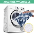 thumbnail image 6 of Blue White Tie Dye Mandala Pattern Square Tablecloth,Waterproof Square Table Cover,Wipeable Spillproof Washable Table Cover for Home Kitchen Party Decor 52"x52"(132x132cm), 6 of 6