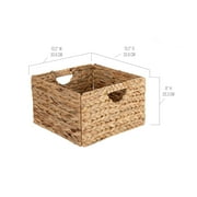 Woven Hyacinth Storage Cube Basket (2-Pack) - 13x13x8