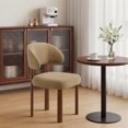 thumbnail image 6 of AFO Modern Velvet Solid Print Dining Side Chairs, Khaki (Set of 4), 6 of 9