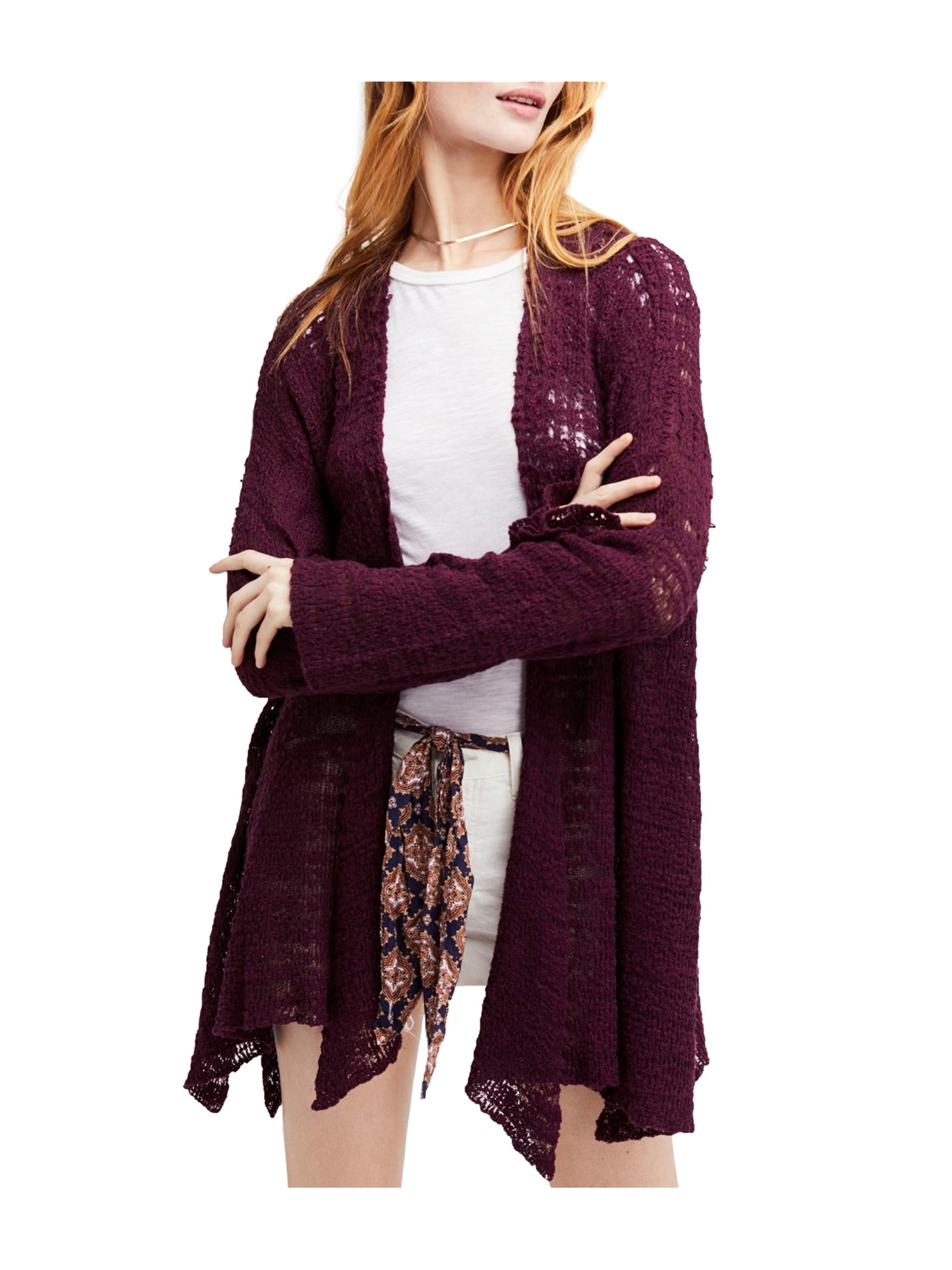 womens plum cardigan
