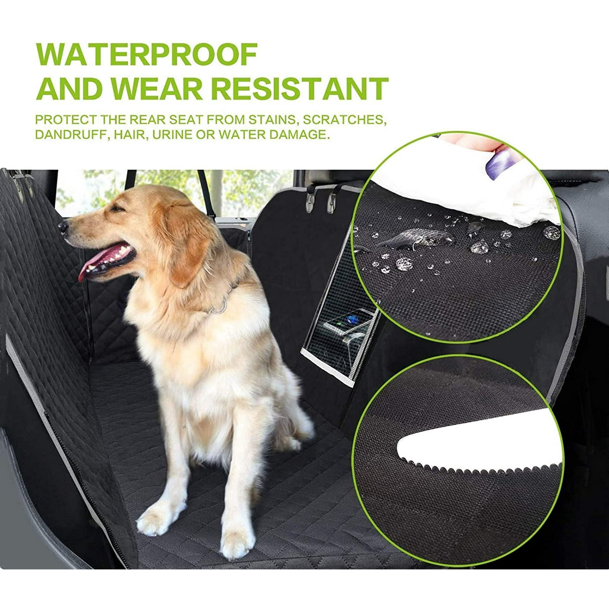 Iguohao Dog Seat Cover 100 Waterproof Car Seat Covers For Pets Back Seat Cover With Mesh Window Scratch Proof Non Slip Dog Car Hammock Dog Backseat