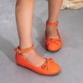 thumbnail image 7 of newwalpole Toddler Girls Dress Shoes Mary Janes Ballerina Flats for Girls Shoes Toddler Orange for Size 1.5, 7 of 7