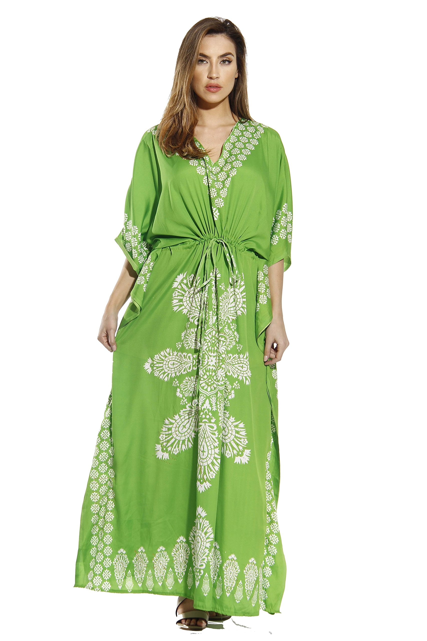 Riviera Sun - Riviera Sun Caftan / Maxi Caftans for Women (Green, X ...