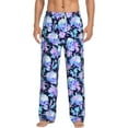 thumbnail image 2 of Lsque flower Skull star Print Men's Pajama Pants, Lounge Pant - Comfortable Home Wear,Elastic Waistband, Stylish Design-XX-Large, 2 of 9