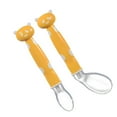 thumbnail image 4 of 2Pcs Cartoon Baby Training Spoons Toddlers Soft Silicone Elbow Straight Head Self-Feeding Utensils, 4 of 7