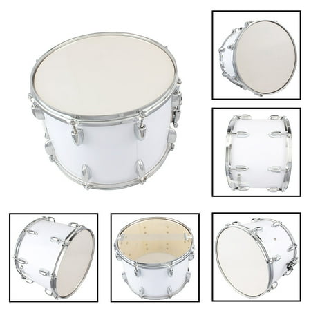 Reactionnx 14 X10 Inches Student Marching Snare Drum Kids Percussion Kit White with Drumsticks Strap
