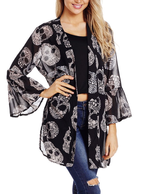 walmart skull cardigan