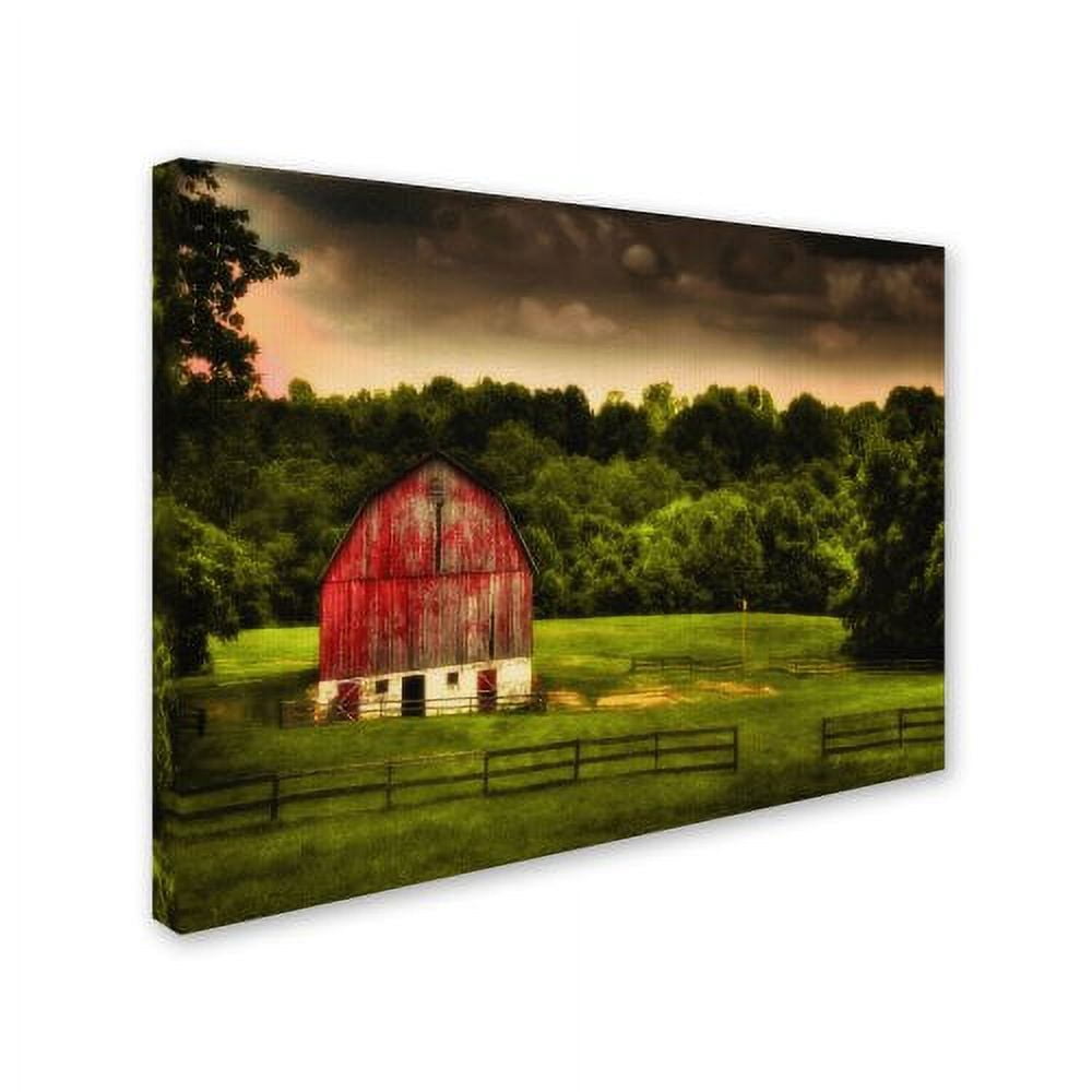 Trademark Fine Art "Summer Evening On the Farm" Canvas Art by Lois Bryan
