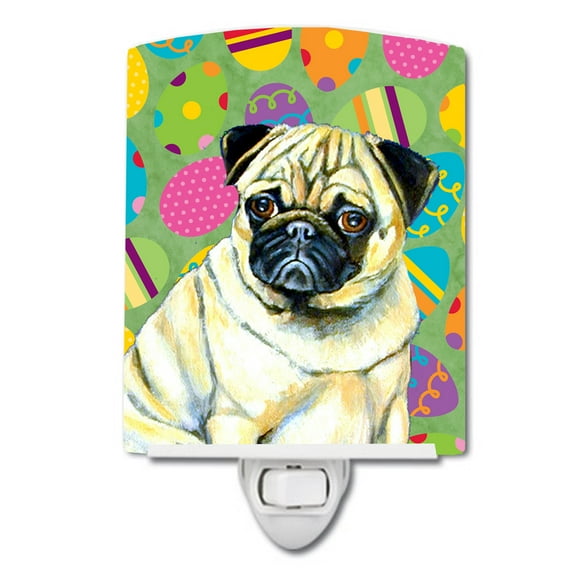 Pug Easter Eggtravaganza Ceramic Night Light