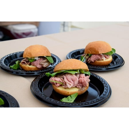 Canvas Print Beef Sliders Sandwich Stretched Canvas 32 x