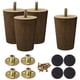 thumbnail image 1 of Madera Muebles Patas 4 Pulgadas Sofá Patas Redondas Sólidas Madera Sofá Patas Nogal Color Medio-Siglo Moderno Reemplazo Patas Juego o 4, 1 of 8