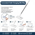 thumbnail image 3 of Mini mop, Convenient Cloth Changing Mini mops,Multifunctional Lazy with One-Click Cloths Attachment for Wet and Dry Disposable Pads (A, Mop+5PC Cloths), 3 of 8