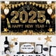 thumbnail image 5 of Fondo de Año Nuevo 2025 Fondo de Año Nuevo Negro y Dorado Banner de Fiesta de Fin de Año Decoración de Fiesta de Nochevieja, 5 of 5