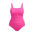 thumbnail image 5 of PMVFHDE One Piece Swimsuit Women Ribbed Casual Pleated Plus Size Monokini With Bathing Suit Design For Beach Pool, 5 of 5
