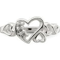 thumbnail image 5 of Sterling Silver Cz Heart Ring (Size 6) Made In Thailand qr2405-6, 5 of 5