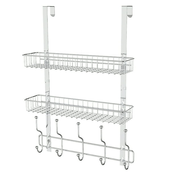 Punch Free Over Door Storage Rack Iron Organizer Hollow Coat Hook With Bracket For Kitchen Cabinet Room Com Kitchen Door Cabinet Room, Putting Coat Hooks On Hollow Doors