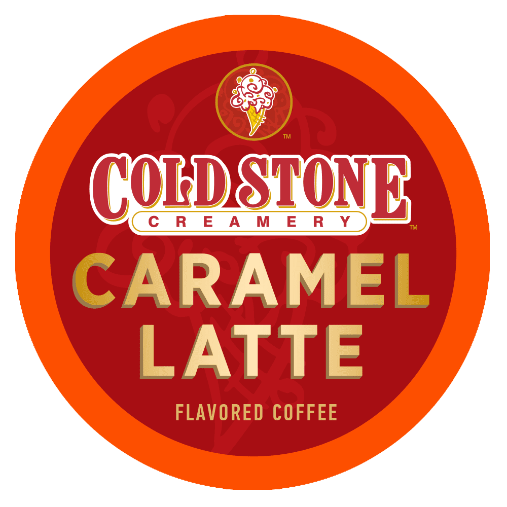 Cold Stone Creamery Caramel Latte Medium Roast Coffee, for Keurig K Cups Brewers, 24 Count