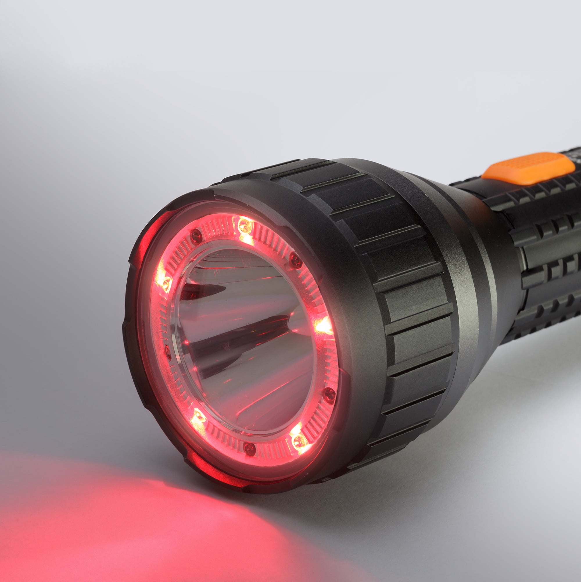 Bushnell® TRKR 1250 Lumen Multi-Color Handheld LED Flashlight (9 AA Batteries Included)