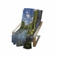 thumbnail image 4 of Lake Theme Soft Flannel Fleece Throw Blanket, Illustration of Docks in Ontario Canada Cottage Countryside Natural Feels, Cozy Plush for Indoor and Outdoor Use, 50" x 60", Multicolor, by Ambesonne, 4 of 6