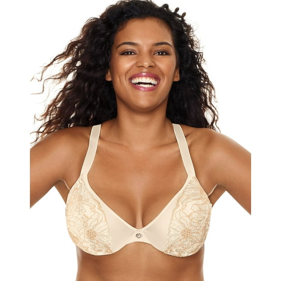Just My Size Embellished Plunge Foam UW Bra MJ1204