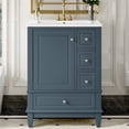 thumbnail image 2 of Blue 24" Bathroom Vanity with Ceramic Sink with Multi-Drawer & Cabinet Storage for bathroom, 2 of 27