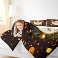thumbnail image 4 of Feelyou Merry Christmas 01, Gold Bell Twin Comforter Sets, Glitter Stars Dots Print Reversible Bedding Set, Lightweight Room Decor,2-Piece, 4 of 8