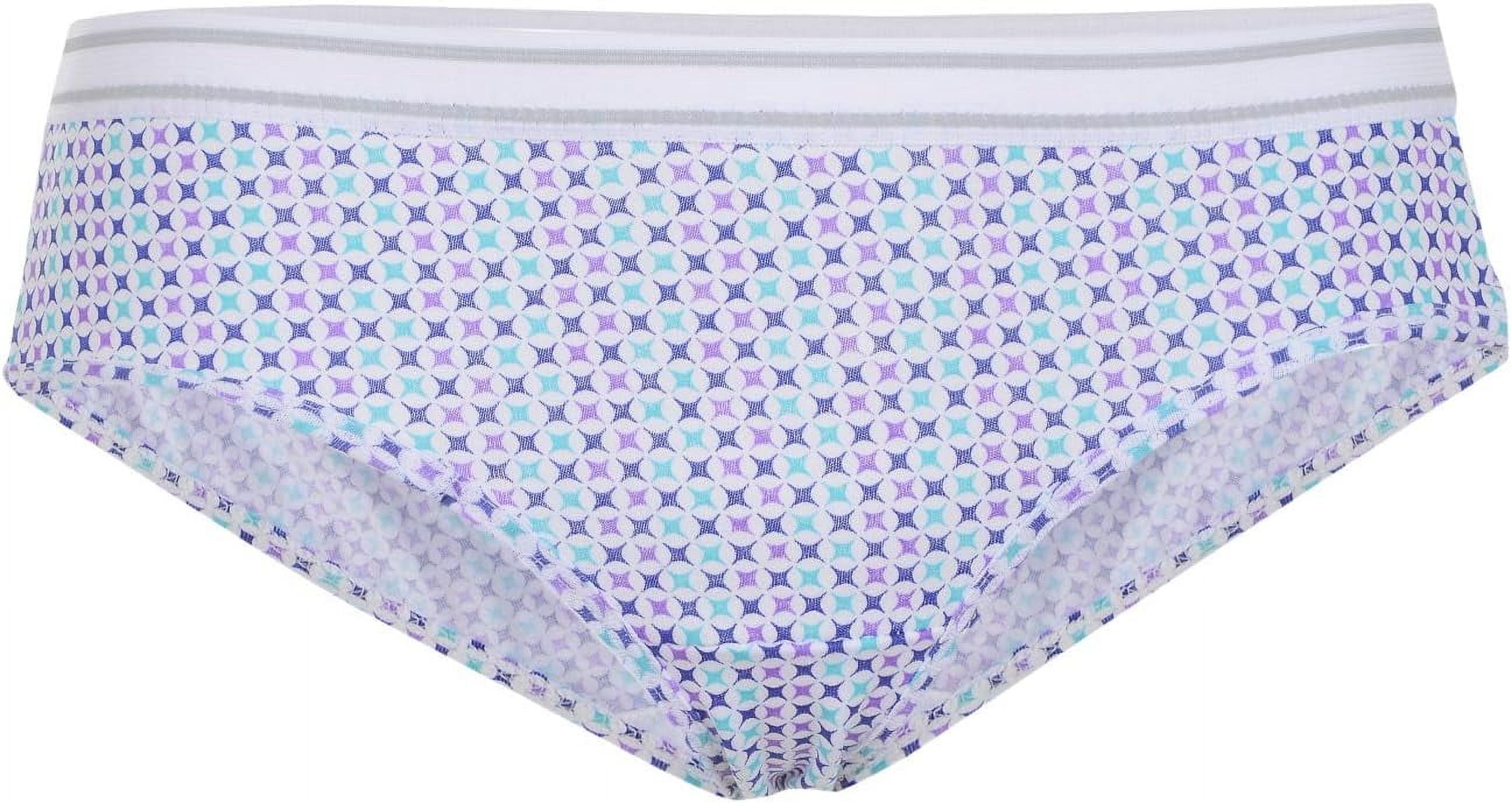 Buy Hanes Women's Cool Comfort Cotton Sporty Hipster Panties 6-Pack,  Blue/Grey Assortment, 6 at