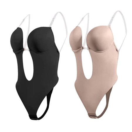 

Backless Body Shaper|Invisible Plunge Backless Body Shaper Bra|Deep V Bra Sexy Bodysuit for Women Night Party Wedding